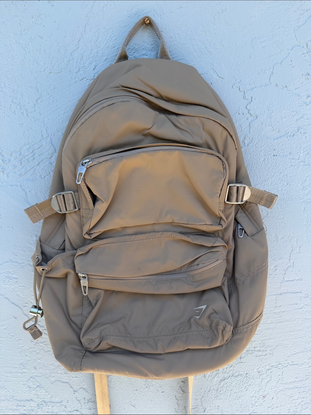 Gymshark Tan Everyday Backpack with Multiple Pockets